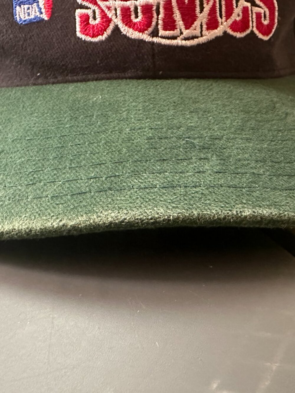 Vintage Seattle Super Sonics Pro Player Snapback Hat 90s NBA RARE Shawn Kemp Gar - Picture 12 of 12
